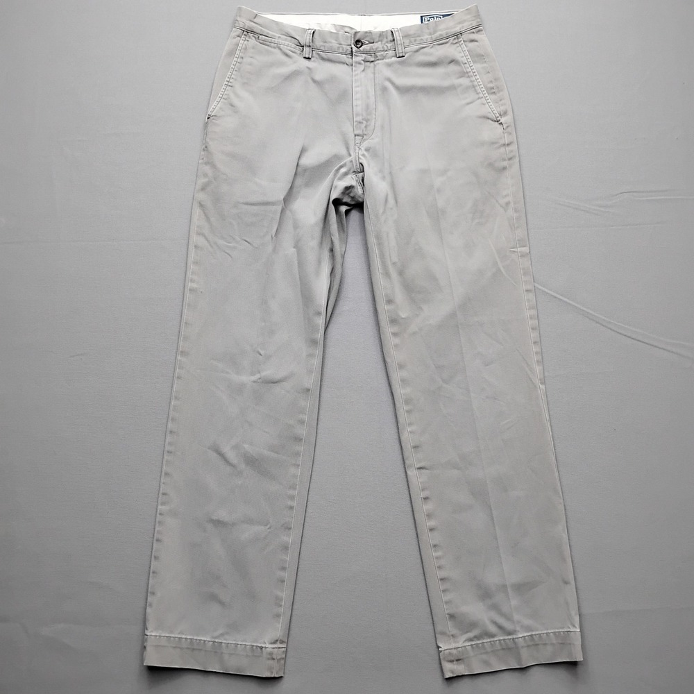 Polo Ralph Lauren Classic Fit Chino Pants Mens 32x32 Gray Cotton Twill Straight